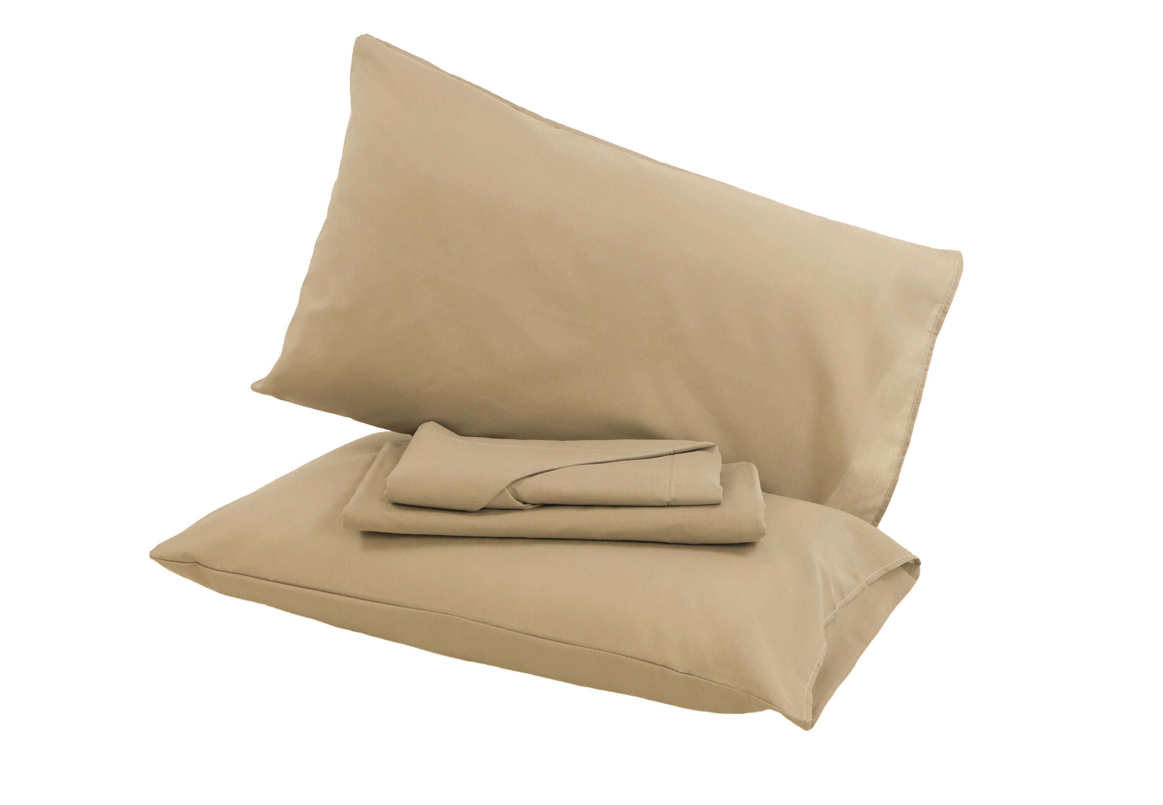 Completo Letto Sofia Tinta Unita (Beige) Made in Italy 100% Puro Cotone Naturale
