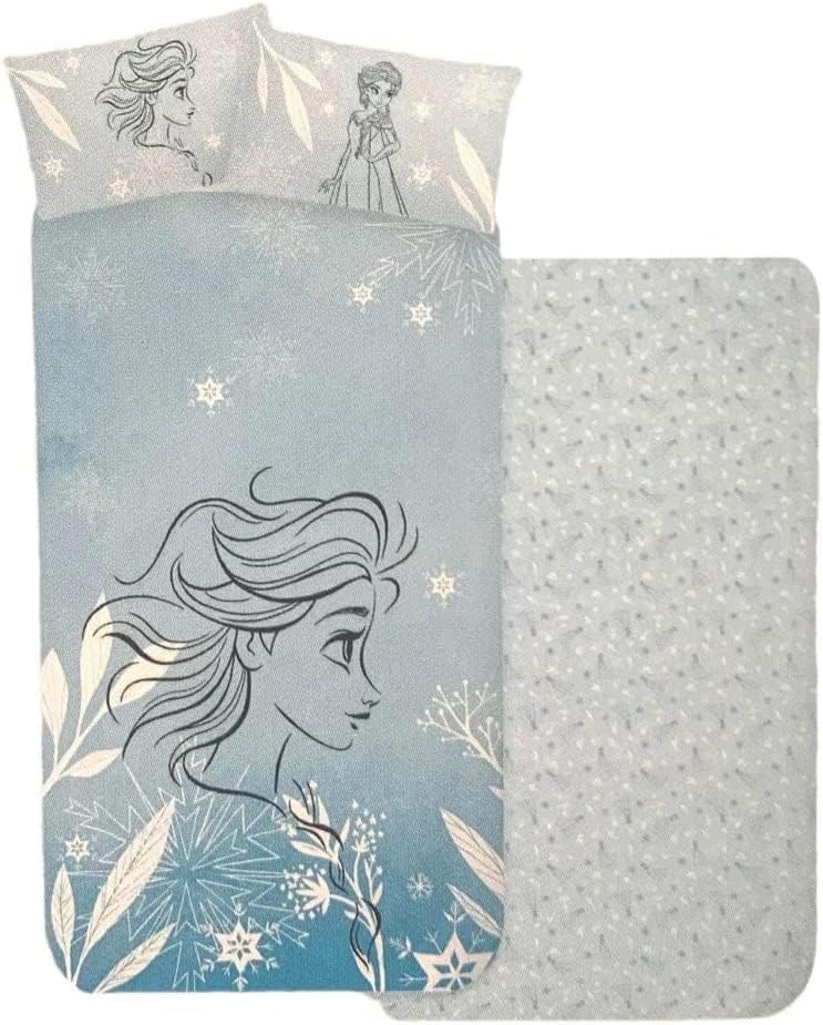CARTOON Disney Frozen Completo lenzuola per bambini, set 3 pezzi, letto singolo, 100% Cotone (2782)